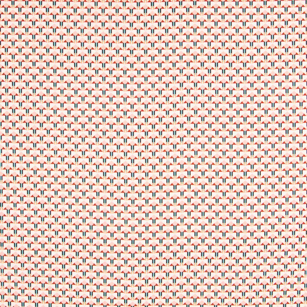 Satin Géométrique Saumon - Ribes y Casals