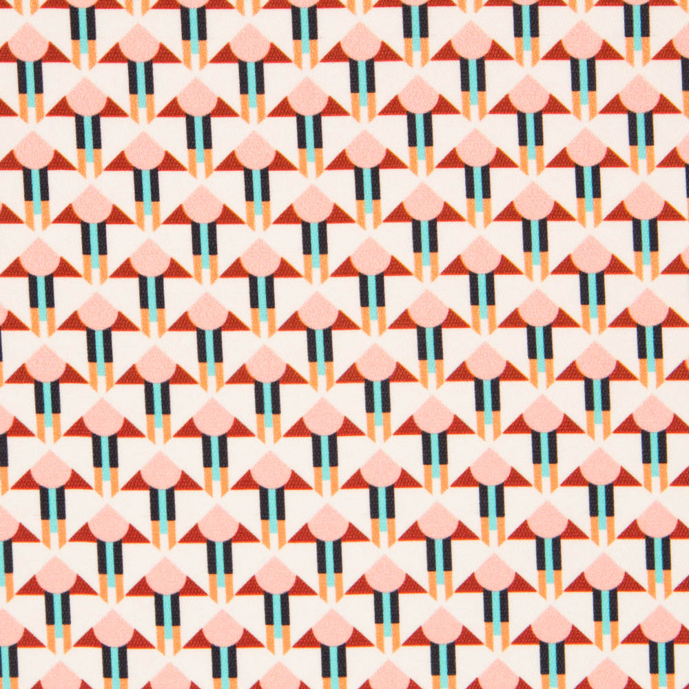 Satin Géométrique Saumon - Ribes y Casals