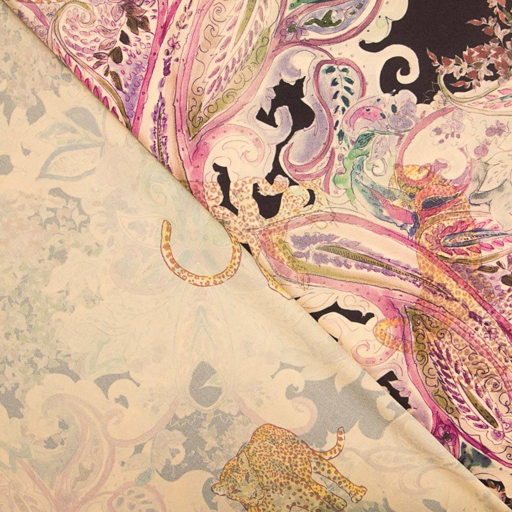 Satin Polyester Cachemire Félin - Ribes y Casals