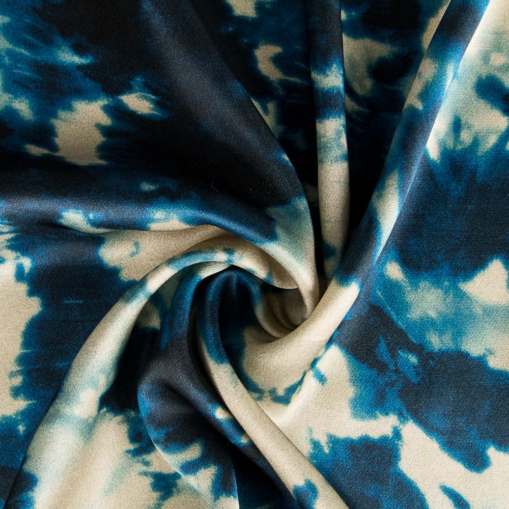 Satin Polyester Degradé Bleu - Ribes y Casals