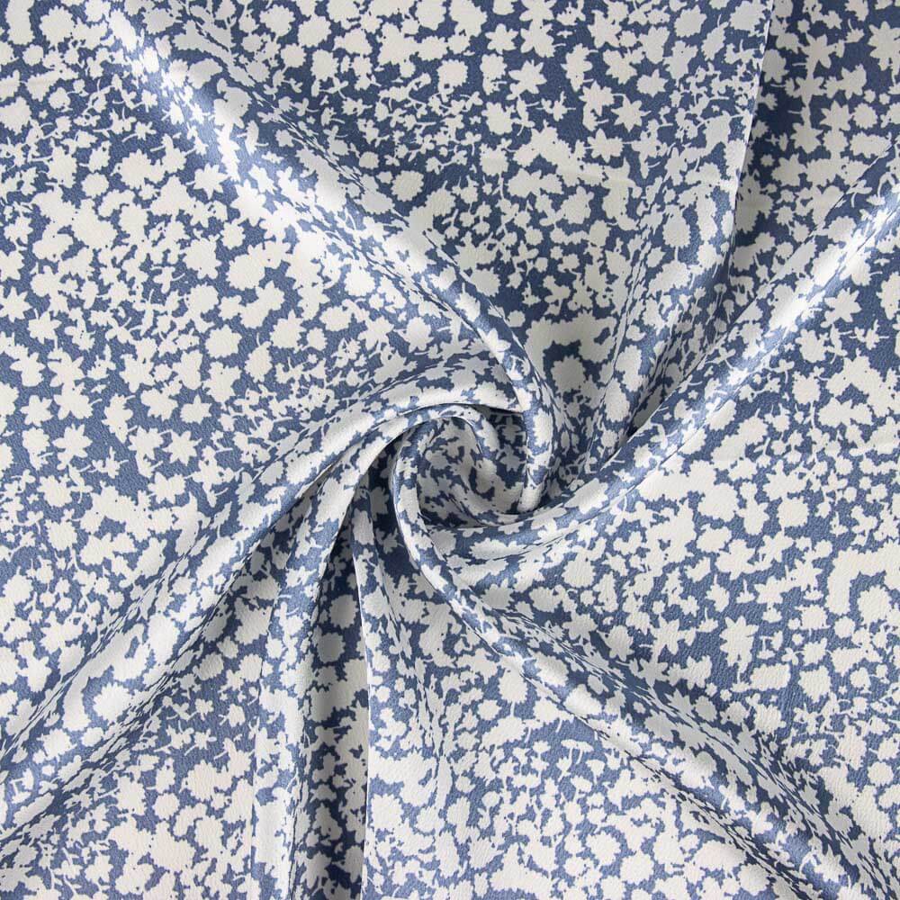 Imprimé Abstrait Polyester Satin Bleu - Ribes y Casals