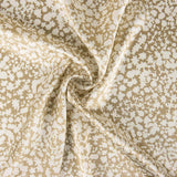 Satin Polyester Imprimé Abstrait Beige - Ribes y Casals