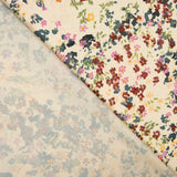 Satin Floral Beige Polyester - Ribes y Casals