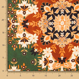 Satin Polyester Folk Vert Bouteille - Ribes y Casals