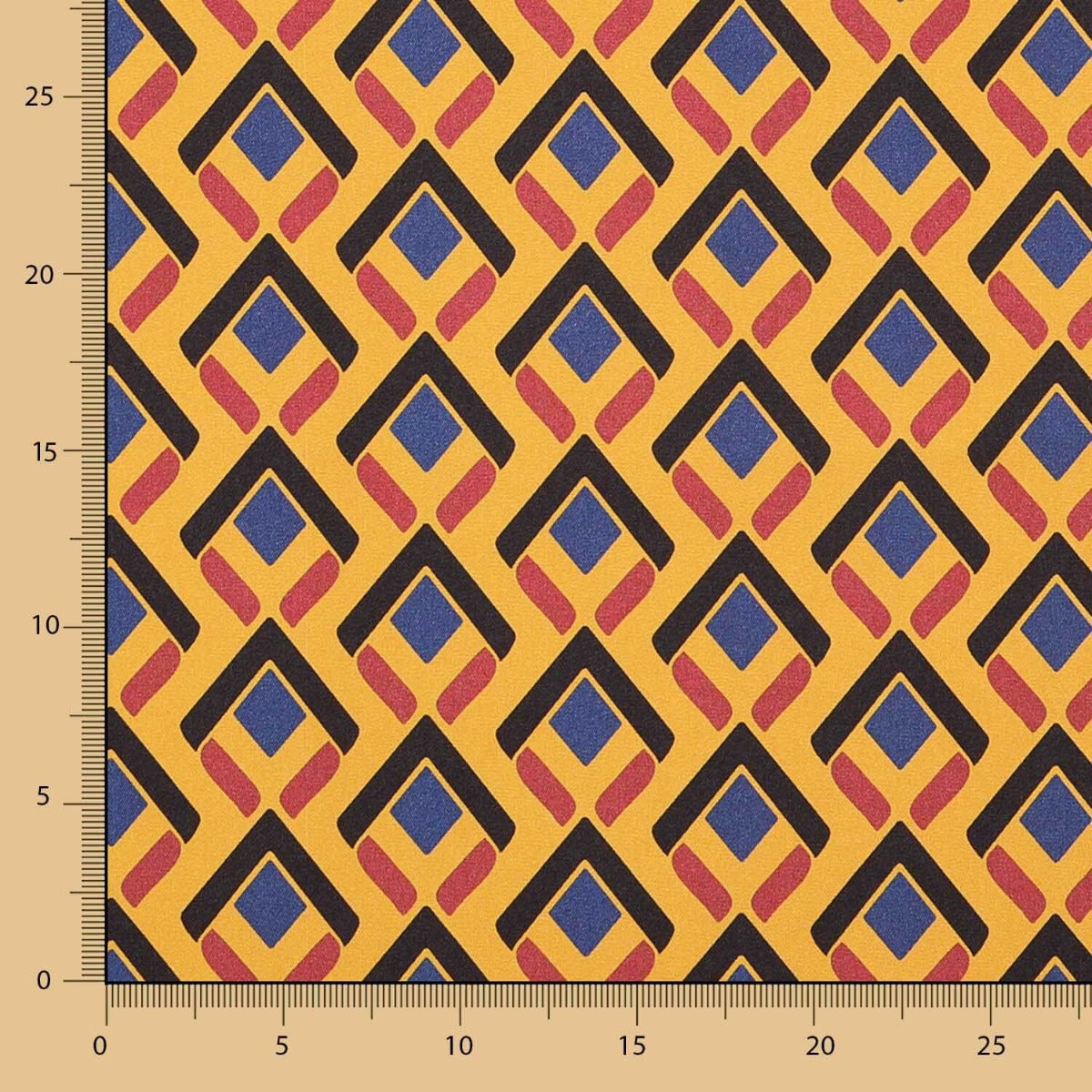 Satin en polyester Ethnique Mokka - Ribes y Casals
