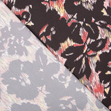 Satin Rayé Floral Noir - Ribes y Casals