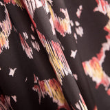 Satin Rayé Floral Noir - Ribes y Casals