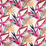 Tissu Satin Soie Naturel Floral Fuchsia - Ribes y Casals