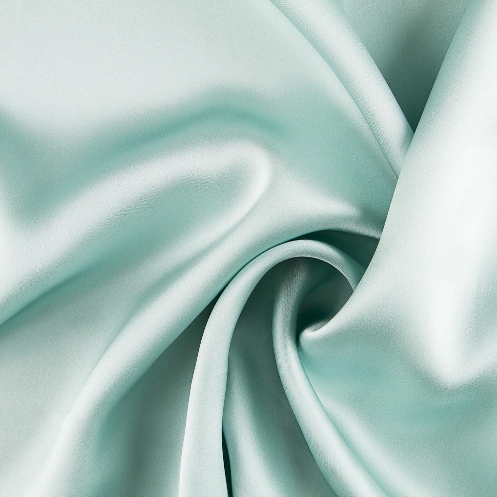 Satin Soie Naturelle Bleu Porcelaine - Ribes y Casals