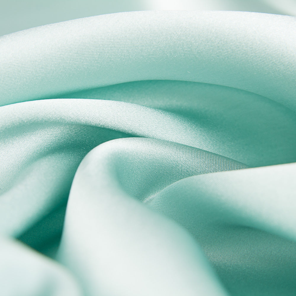 Satin Soie Naturelle Bleu Porcelaine - Ribes y Casals