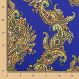 Satin Spandex Cachemire Bleu - Ribes y Casals