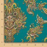 Satin Spandex Cachemire Vert Emeraude - Ribes y Casals