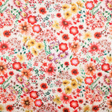 Satin Spandex Floral Cretonne Rouge - Ribes y Casals