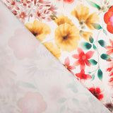 Satin Spandex Floral Cretonne Rouge - Ribes y Casals