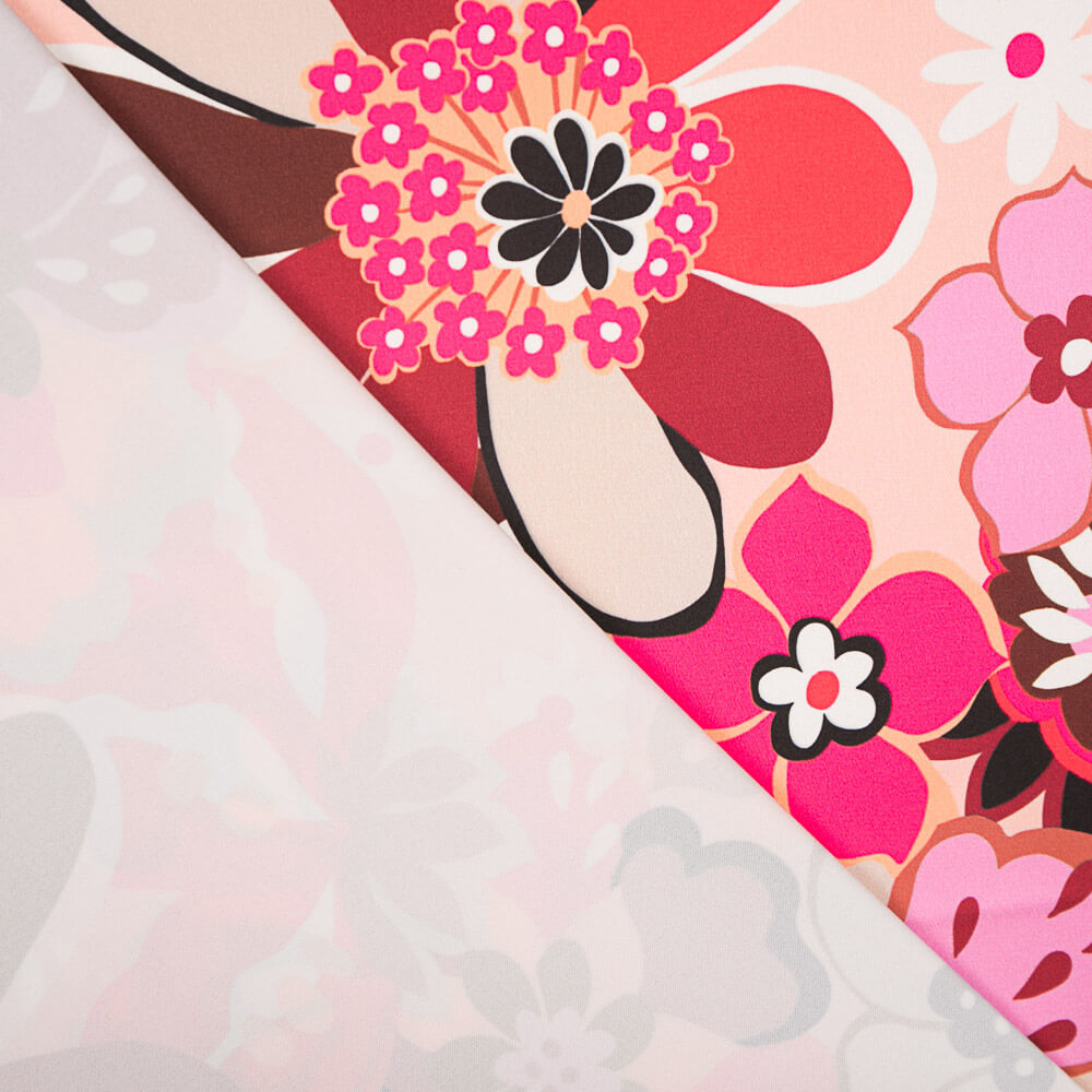 Satin Spandex Peinture Rose - Ribes y Casals