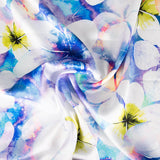 Satin Spandex Fleur Vert d&#39;eau - Ribes y Casals