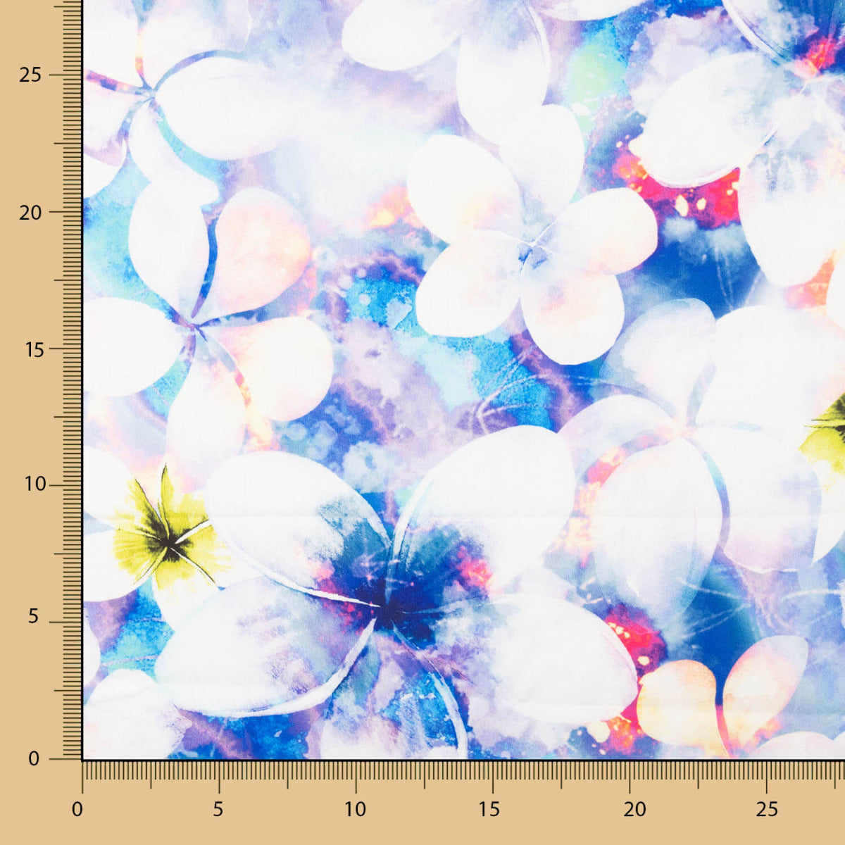 Satin Spandex Fleur Vert d&#39;eau - Ribes y Casals