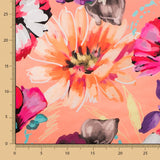 Satin Spandex Floral Rose - Ribes y Casals