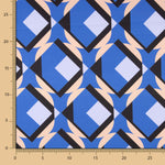 Satin Spandex Géométrique Maxi Bleu - Ribes y Casals