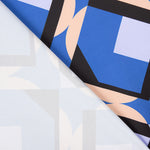 Satin Spandex Géométrique Maxi Bleu - Ribes y Casals