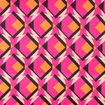 Satin Spandex Géométrique Maxi Fuchsia - Ribes y Casals