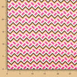 Satin Spandex Géométrique Mini Fuchsia - Ribes y Casals