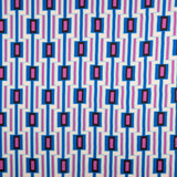 Satin Spandex Géométrique Bleu - Ribes y Casals