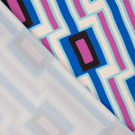 Satin Spandex Géométrique Bleu - Ribes y Casals