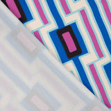 Satin Spandex Géométrique Bleu - Ribes y Casals