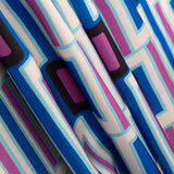 Satin Spandex Géométrique Bleu - Ribes y Casals