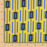 Satin Spandex Lime Géométrique - Ribes y Casals