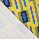 Satin Spandex Lime Géométrique - Ribes y Casals