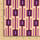 Satin Spandex Magenta Géométrique - Ribes y Casals