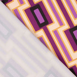 Satin Spandex Magenta Géométrique - Ribes y Casals