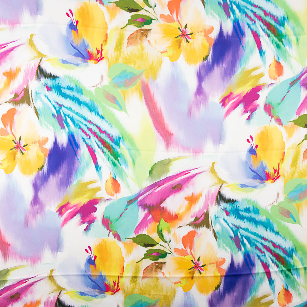 Satin Spandex Maxi Fleur Jaune - Ribes y Casals