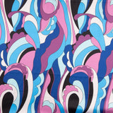 Satén Spandex Ondas Azules - Ribes y Casals