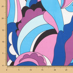 Satén Spandex Ondas Azules - Ribes y Casals