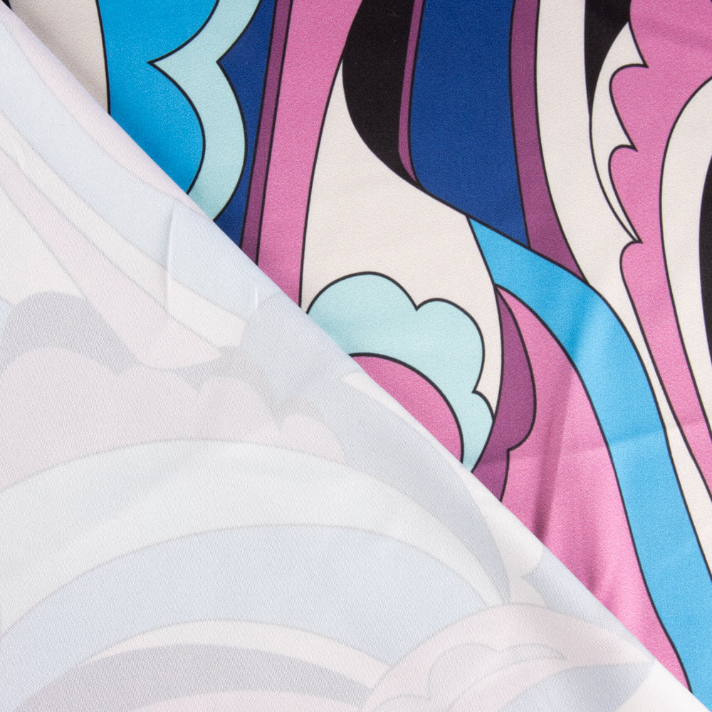 Satén Spandex Ondas Azules - Ribes y Casals