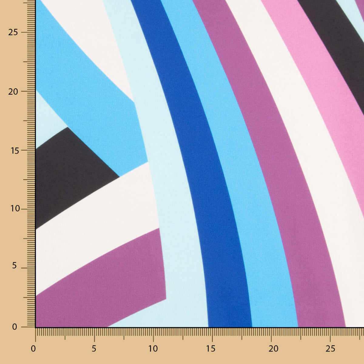 Satén Spandex Rayados Azul - Ribes y Casals