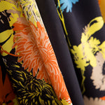 Satin Viscose Tropical Bleu Nuit - Ribes y Casals