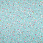 Satin Coton Nature Oiseaux Turquoise - Ribes y Casals
