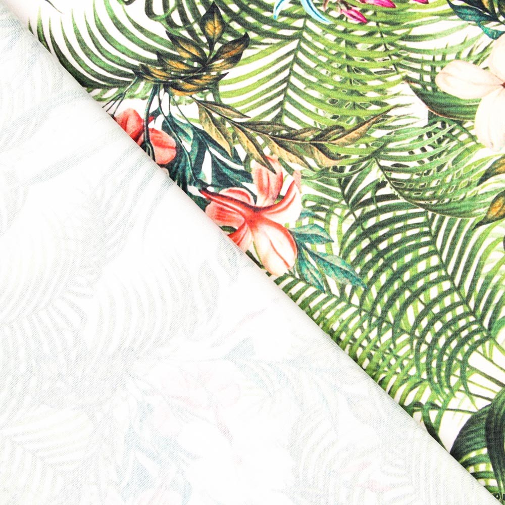 Satin Coton Écru Tropical - Ribes y Casals