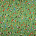 Satin Double Gaze Vert Floral - Ribes y Casals