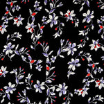 Satin Crêpe Floral Bleu - Ribes y Casals