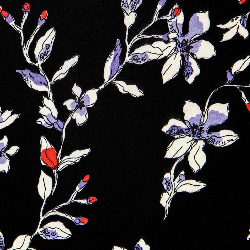 Satin Crêpe Floral Bleu - Ribes y Casals