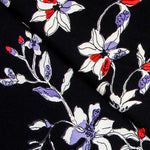 Satin Crêpe Floral Bleu - Ribes y Casals