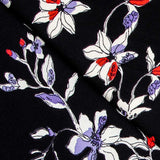 Satin Crêpe Floral Bleu - Ribes y Casals