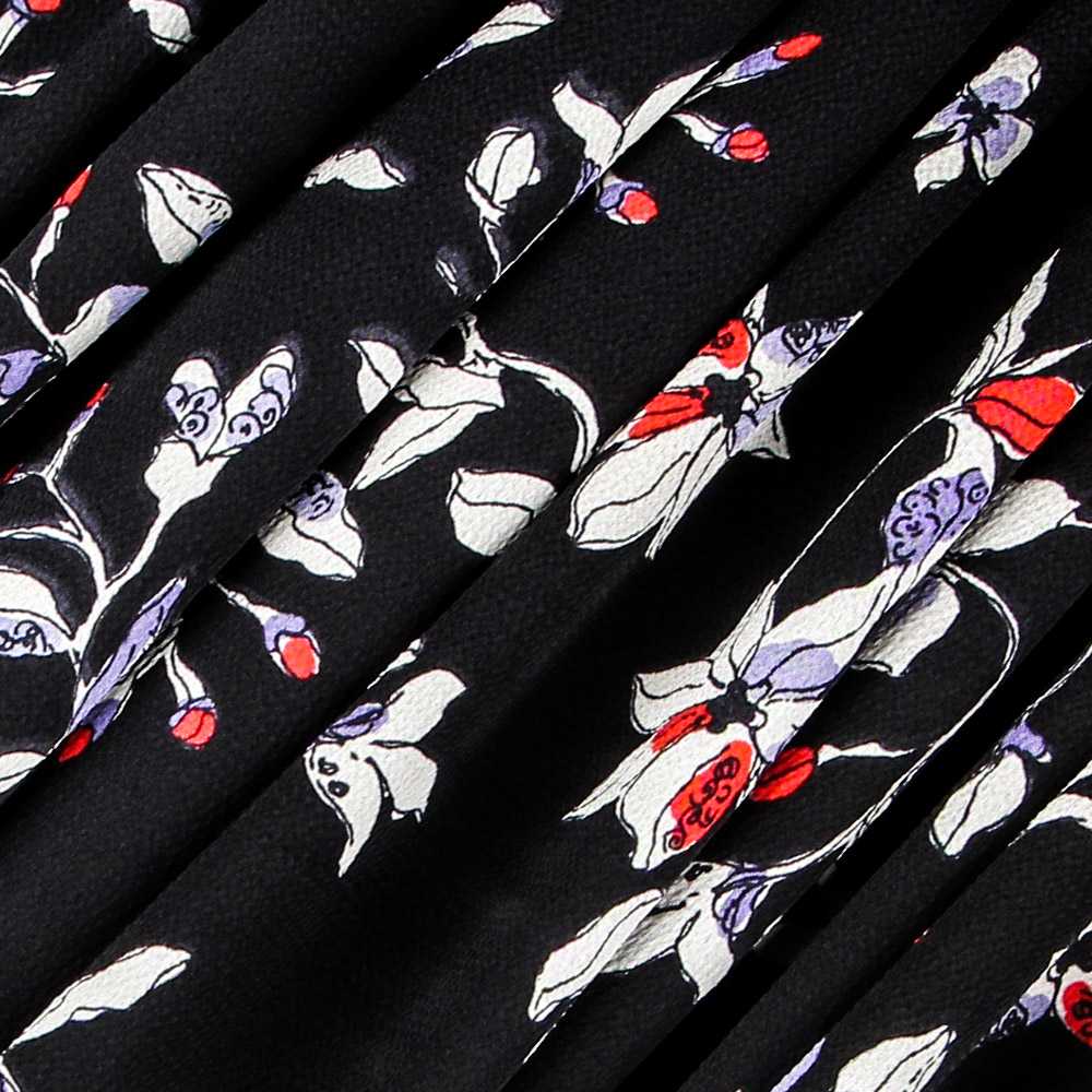 Satin Crêpe Floral Bleu - Ribes y Casals