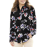 Satin Crêpe Floral Bleu - Ribes y Casals
