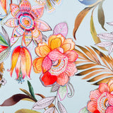 Satin Digital Floral Bleu - Ribes y Casals